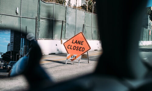 Picture of road block